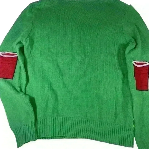 SPENCERS ugly Christmas beer sweater men’s M green red - Picture 2 of 7